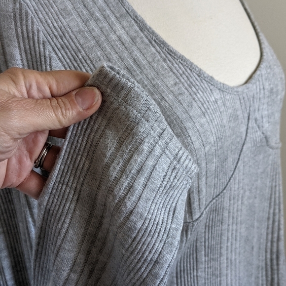 NWT bar III scoop neck sweater bodysuit grey - Picture 8 of 16